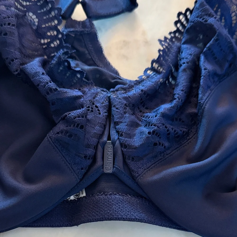 NEW‎ GLAMORIZE Navy Lace Bra 40F